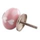 Pink Heart And Tiny Flower Ceramic Floral Cabinet Knobs